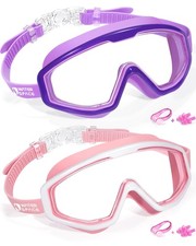 2 Pack Kids Swim Goggles Age 315 Wide Vision AntiFog UV Waterproof