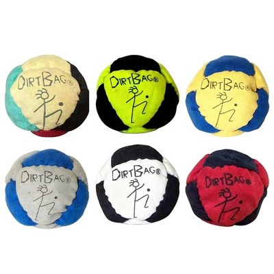 6Pcs DirtBag Footbag Assorted Colors Fabric with Writing Sand Filled Lot