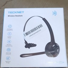 TeckNet TK-HS004 Wireless Bluetooth Headset, Rotatable Mic, Ergonomic, Black