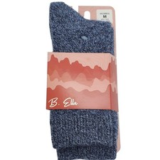 Cashmere Crew Socks Medium Blue Denim Marl B.ella Warm Fall Rory Ankle 7-9.5 M
