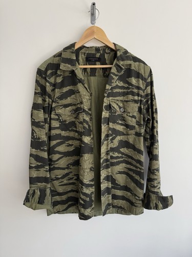 Allsaints “Krueger” Ls Shirt/Overshirt /Shacket /jacket Camouflage Large - Picture 2 of 12