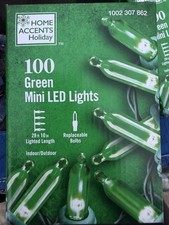 Home Accents Holiday Green Mini LED Light Set 100 Halloween Light