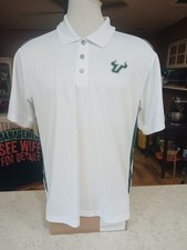 USF South Florida Bulls NCAA Adult XL Dry Fit Stitched Polo Golf Shirt