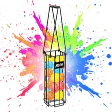 Portable Pickleball & Tennis Ball Hopper Basket Picker Upper,Tennis Black 