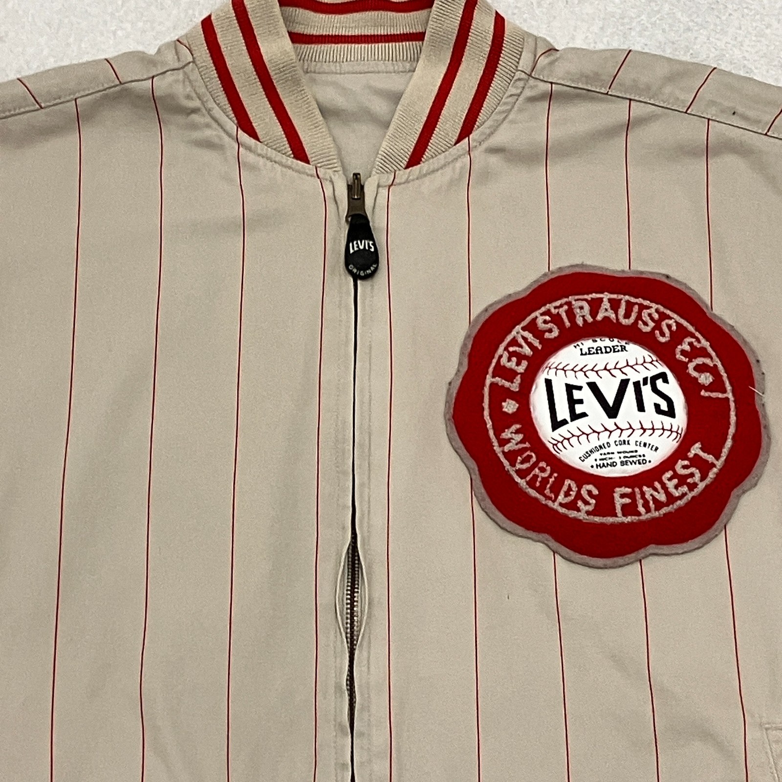 Levi’s Varsity Baseball Jacket Reversible Cream R… - image 2