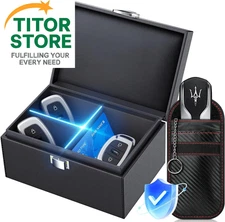 Faraday Box for Car Keys, Key Fob Signal Blocker RFID Box for Car Keys, Faraday