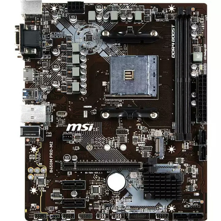 Used Msi B450M Pro-M2 Motherboard Amd B450 Am4 Ryzen 3/5/7