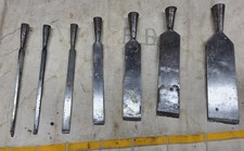 Greenlee, Rockford IL Set Of 7 Socket Chisels Including Rare 1/8"