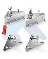 Stainless Steel Gas Strut Mounting Bracket Kit, 4 Pcs Universal Ball Studs