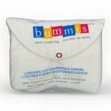 Bummis Organic Cotton Prefold Cloth Diapers PREMIE SIZE 4-9 Lbs NEW