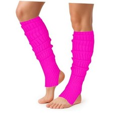 Long Leg Warmers for Women 24 Inch over The Knee Knit One Size 1 Rose Red