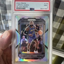 2022 LEBRON James Silver Prizm Rare Psa9 Highly Collectible Basketball Card