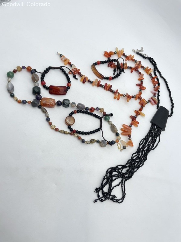 Natural Mineral Stone Jewelry Set - 245g