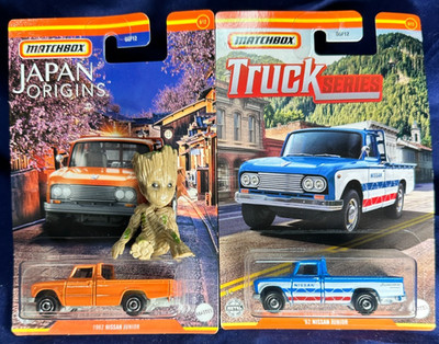 Lot of 2 - Matchbox - '62 Nissan Junior - Pickup Truck - Japan Origins