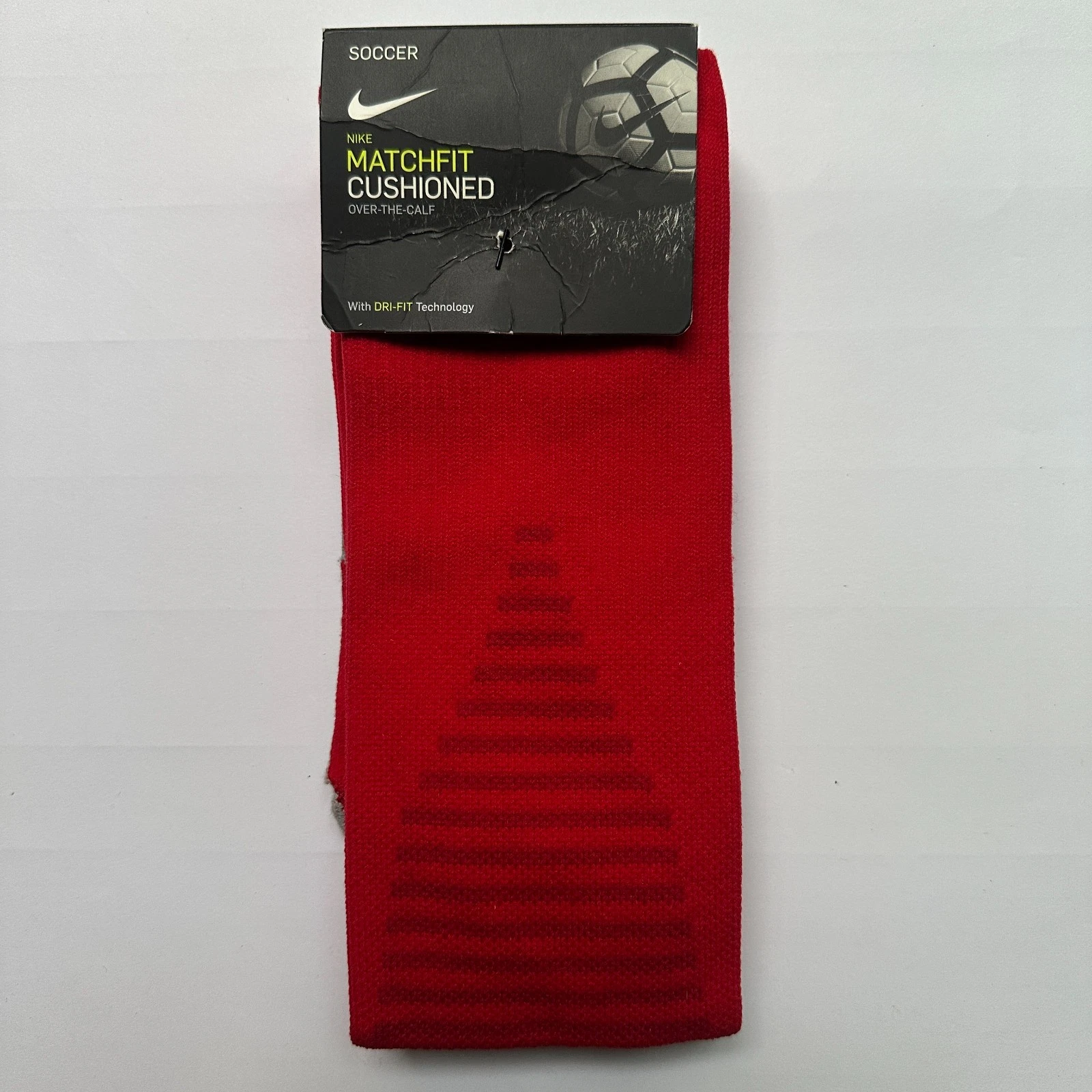 Nike Matchfit Cushioned Over The Calf Dri-FIT Soccer Socks Red Large