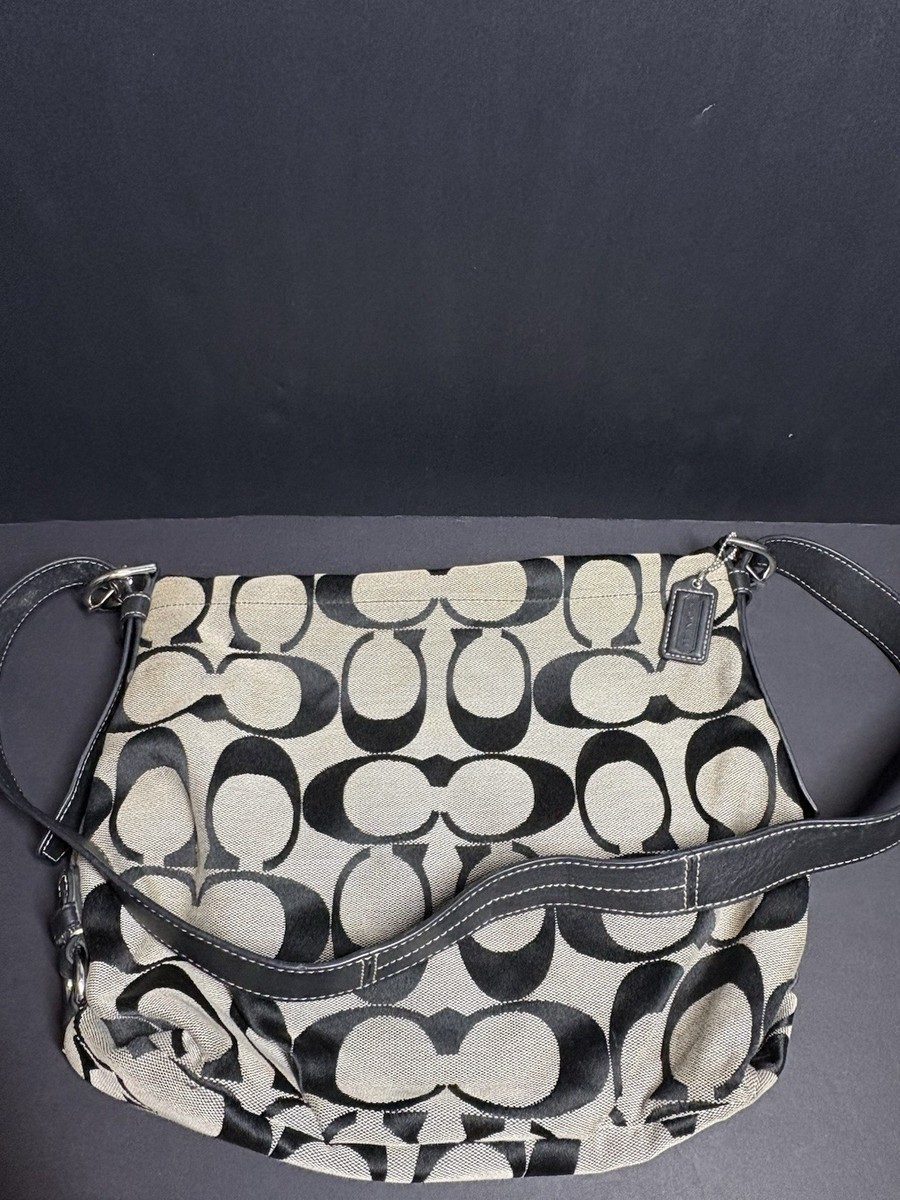 Coach Signature Duffle Shoulder Bag F15067 Y2K Bag w/ Adjustable