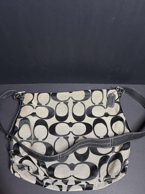 Coach Signature Duffle Shoulder Bag F15067 Y2K Bag w/ Adjustable