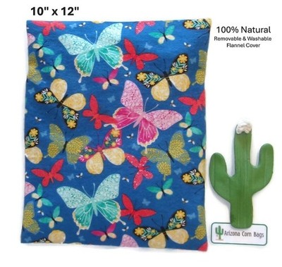 CORN Heating Bag w/WASHABLE Cover 10'' x 12'' Sectioned~ LOWER BACK~100% Natural!