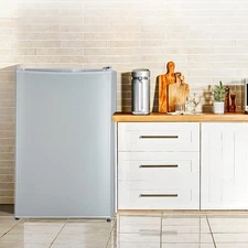 4.3 Cu Ft Mini Fridge w Freezer,Single Door Compact Refrigerator for Dorm Office