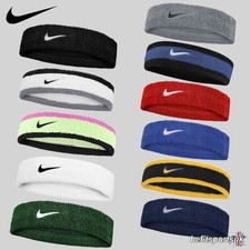 NIKE SWOOSH HEADBAND SWEATBAND HAIRBAND SOFT COTTON TENNIS TRAINING SPORTS RUN