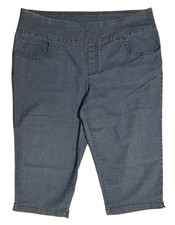TIME  TRU Medium Denim Blue Pull On Stretch Capri Jegging Women  s Size L 12/14