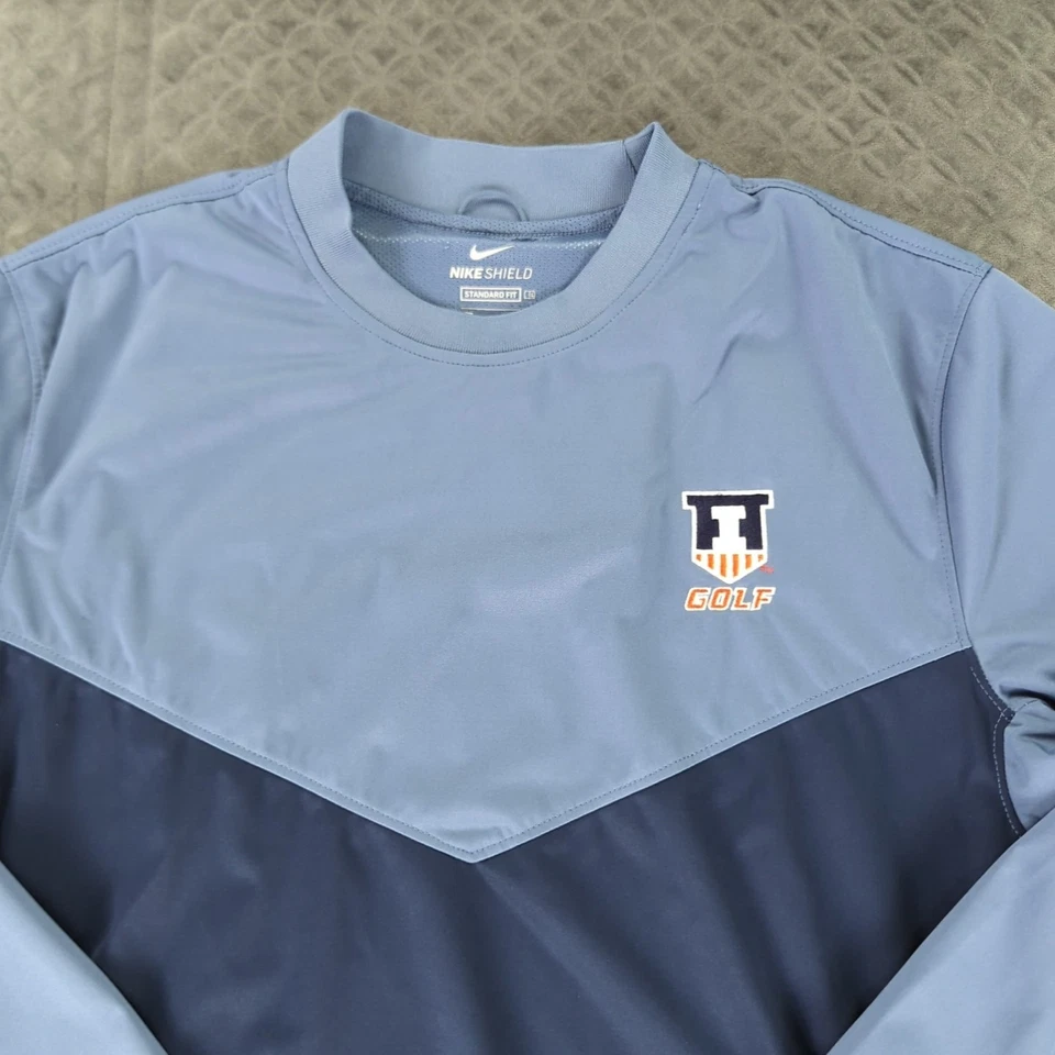 Chaqueta de golf Illinois Fighting Illini Nike Shield cortavientos grande 10 hombres mediana Foto 4 de 4