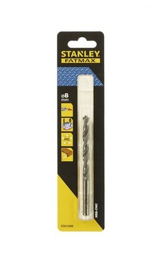 Metallbohrer 8mm HSS-CNC 117mm Länge Stanley FatMax für Holz PVC STA51088
