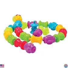 Constructive Playthings Colorful Snap Beads Set for Children and Toddlers Ages