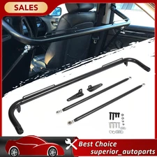 49" Universal Iron Racing Safety Seat Belt Chassis Roll Harness Bar Rod Black