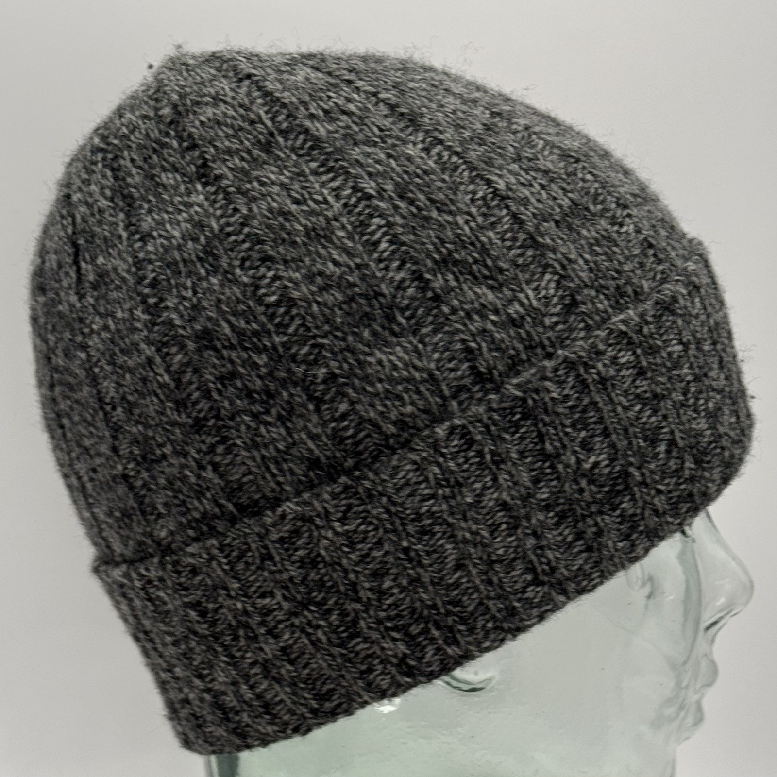 Polo Ralph Lauren Beanie Hat Uomo Grigio O S Pony Polsino Maglia Misto Lana