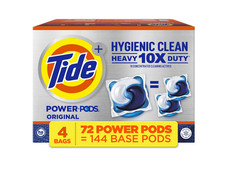 Tide Hygienic Clean Power PODS Laundry Detergent Pacs, Original, 72 Ct.