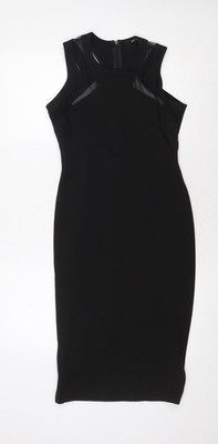 TFNC Damen schwarz Polyester A-Linie Größe L Rundhals Reißverschluss
