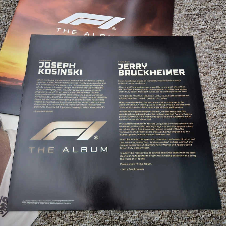 F1: The Album - Movie Soundtrack (2025) Liquid Oil Filled Effect Vinyl - Image 2 of 4