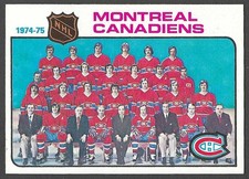 1975-76 Topps Montreal Canadiens Team Checklist UNMARKED #90 NM-MINT