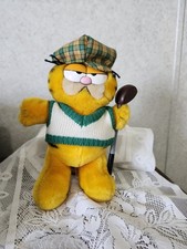 NWT Garfield Golf Vtg DAKIN 1981 Plush Stuffed Toy Golfing Club Sweater