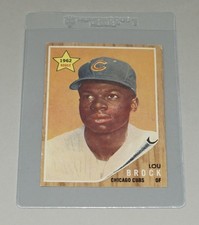 1962 TOPPS BASEBALL #387 LOU BROCK ROOKIE CHICAGO CUBS NICE! MCCANNENTERPRISES