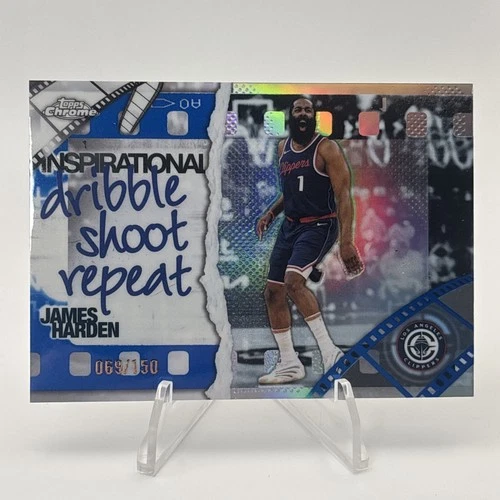 2025 Topps Chrome James Harden Refractors Blue (RAW)
