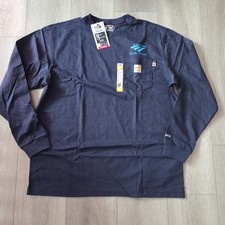 Carhartt FR Force Dearborn Loose LS T-Shirt Navy BLUE Size L