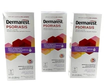Dermarest Psoriasis Shampoo + Cond. Frag. Free  8 FL (Pack Of 3)- Exp. 12/2027!!