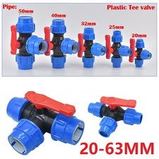 3 Wege Kugelhahn PE Drei Wege Ventil Kunststoff Ball Valve 20/25/32/40/50/63mm