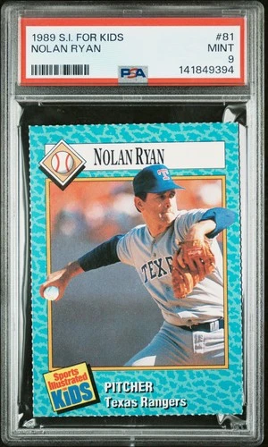 141849394 Nolan Ryan 1989 Sports Illustrated For Kids #81 PSA 9