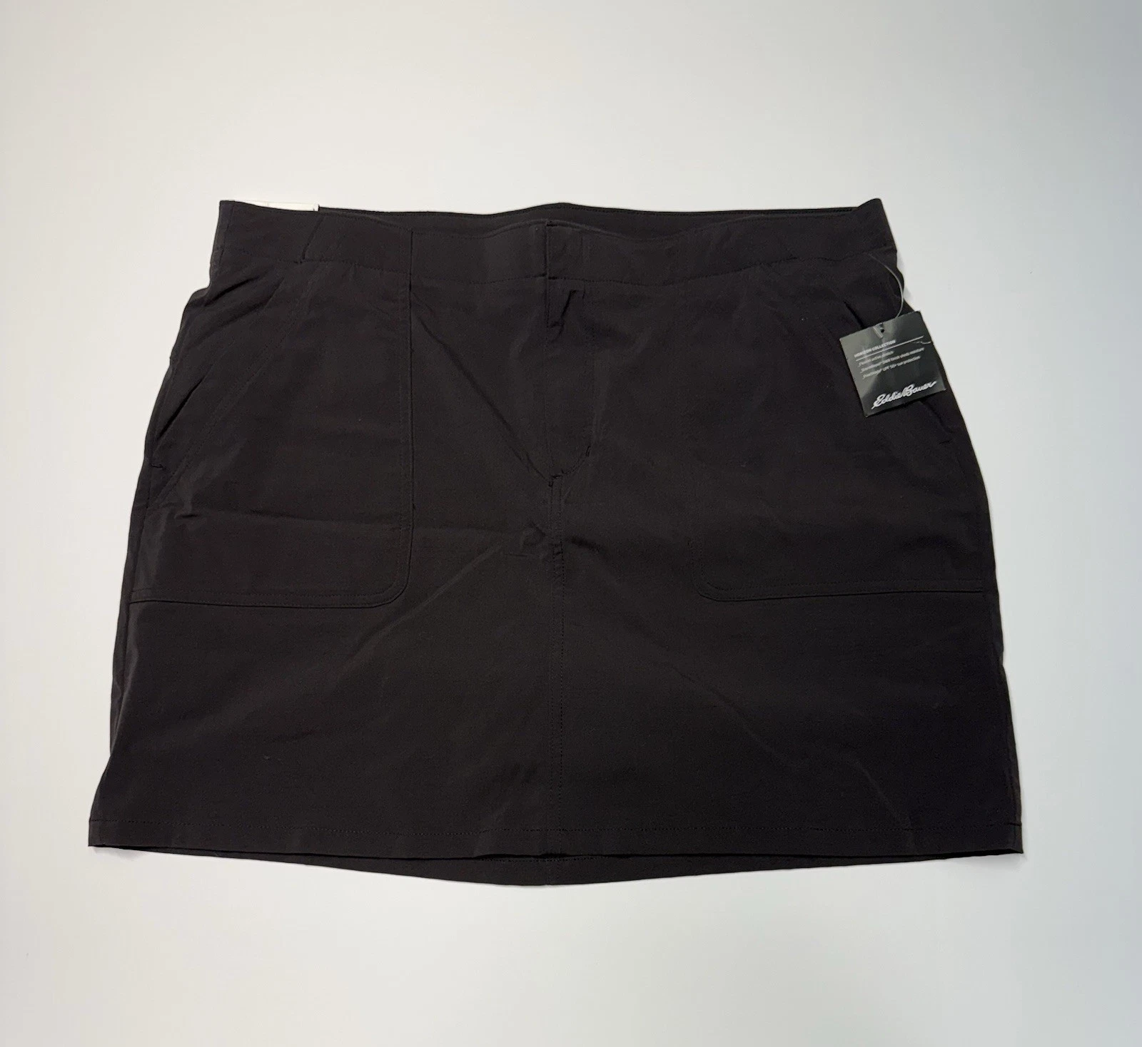 Eddie Bauer Skort Horizon Women’s Size 16 Black HIP & THIGH HIGH RISE NWT