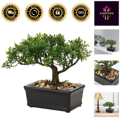 Elegant Juniper Bonsai - Faux Plant Decor with Ceramic Pot for Every Space
