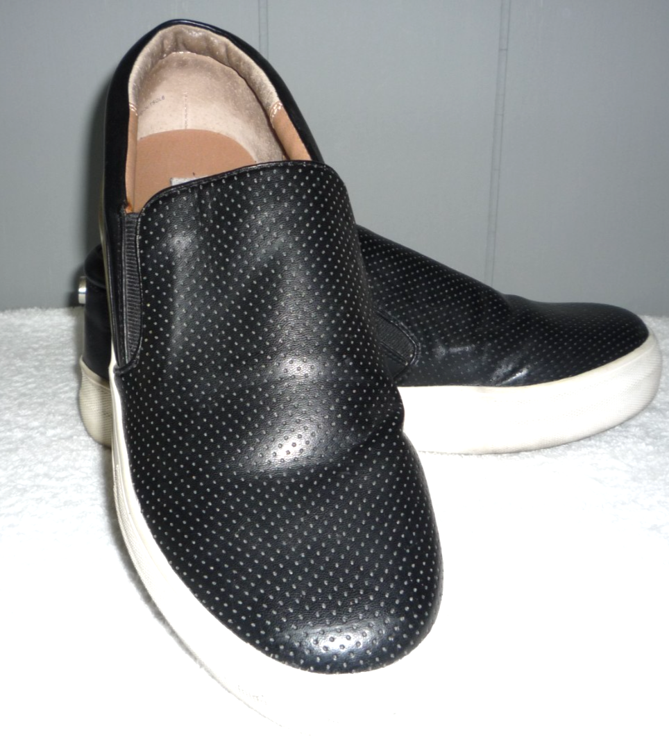 SAOLA Sneakers Steve Madden Giovana comode slip on pelle nera suola bianca misura 8 5
