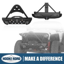Offroad Front Rear Bumper W Spare Tire Carrier Fit 07-18 Jeep Wrangler Jk Sport
