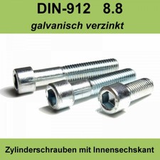 M8 DIN 912 Zylinderschraube Innensechskant Zy...