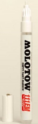 Molotow Markers 111000 2mm Empty Pump Marker w/Clear Measuring Guide Panel