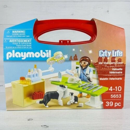 Playmobil City Life Vet Visit Carry Case - Set #5653 New, Sealed, Fast  shipping