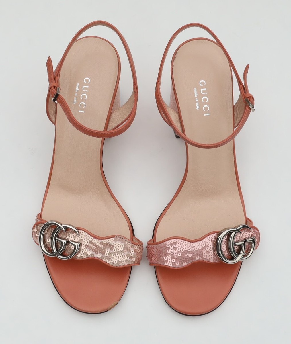グッチ GUCCI フラットシューズ パンプス GGマーモント ピンク エナメル グッチGGマーモント ピンク ゴールド金具 レディース カーフ
