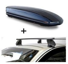 Dachbox VDPMAA460L+Dachträger K1M für für VW Polo III 6N2 3-5Türer 99-03